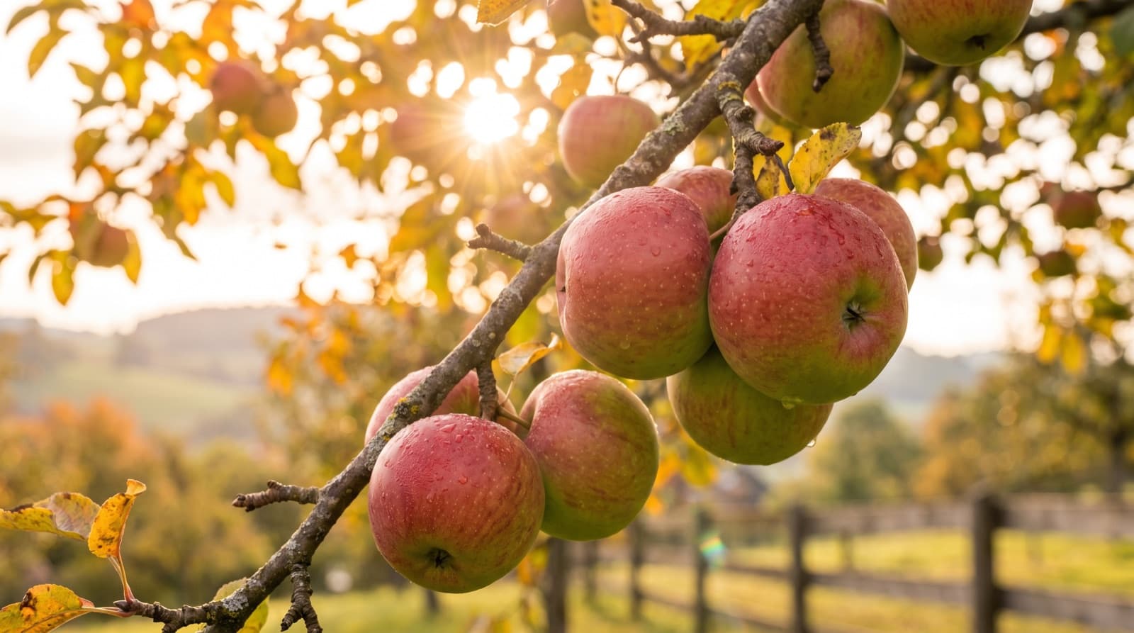 Reife Äpfel am Baum im Thurgauer Herbst